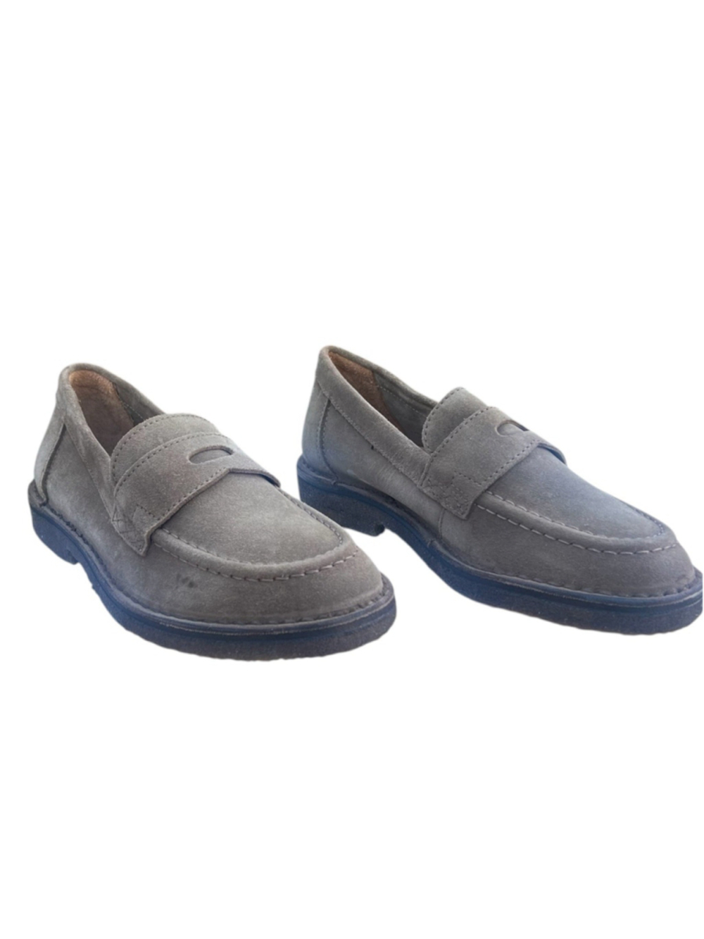 Drake's Tobacco Suede Canal Penny Loafer Perennial Crepe Soles Size UK 6 US 7